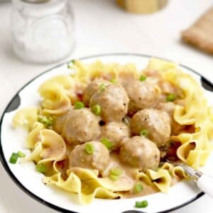 Shortcut Swedish Meatballs with Egg Noodles
