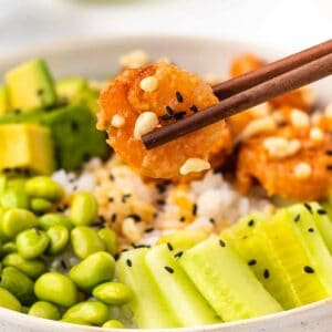 Crunchy Shrimp and Avocado Sushi Bowl