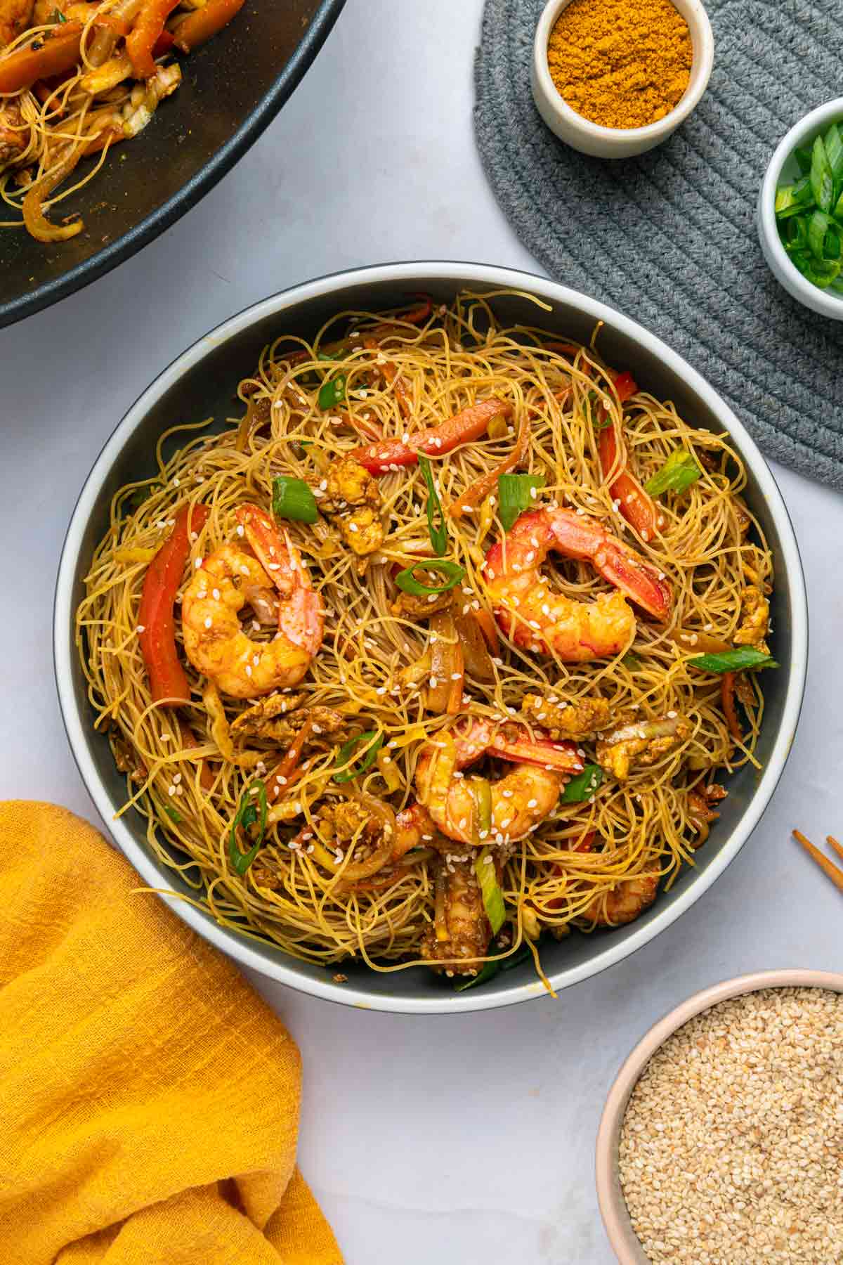 Shrimp Mei Fun in a Bowl