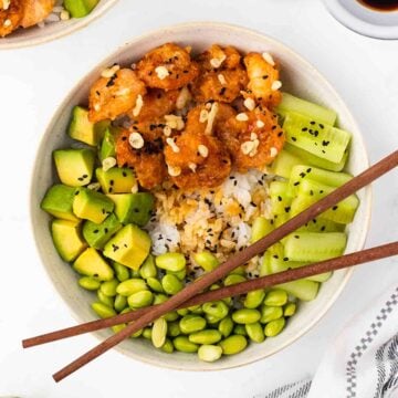 Shrimp Sushi Rice Bowl