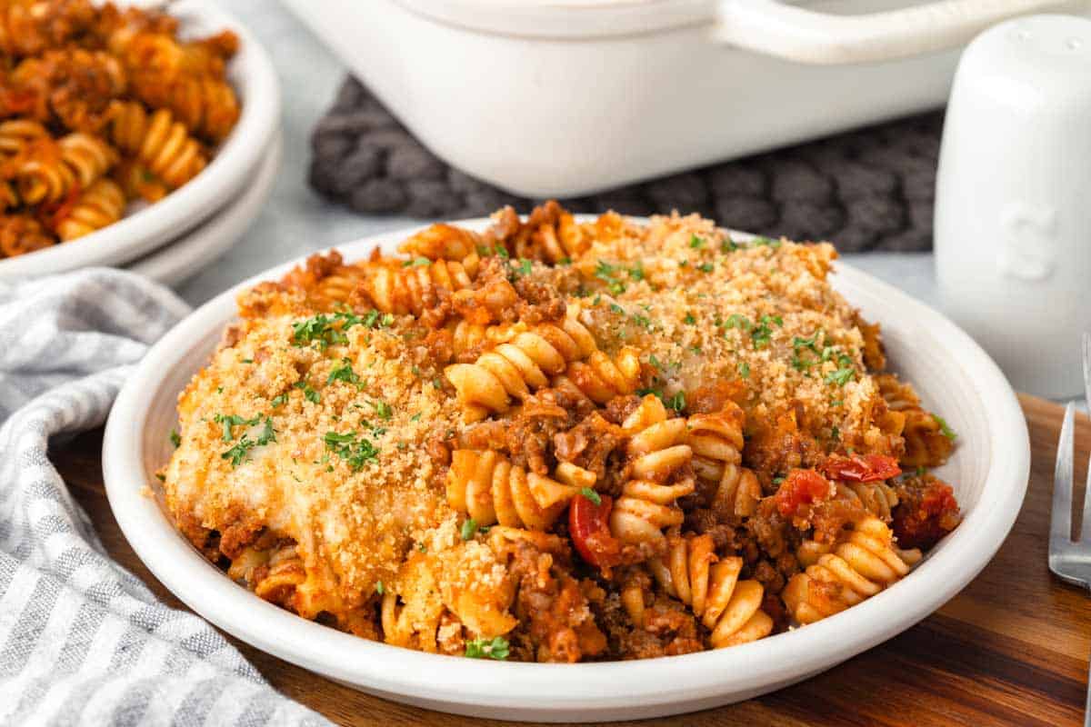 Sloppy Joe Pasta Casserole