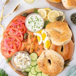 Bagels and Lox Charcuterie Board
