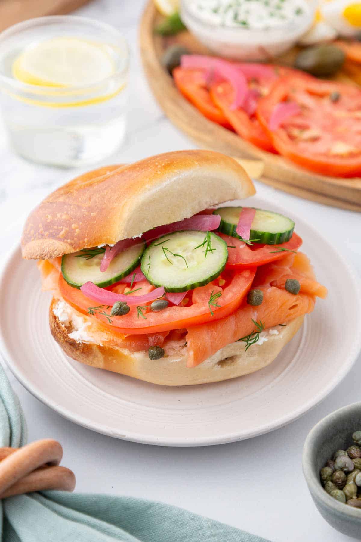 Smoked Salmon Bagel Charcuterie Board