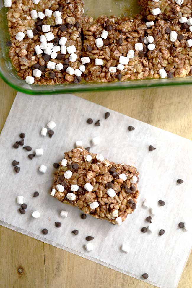 S'mores Rice Crispy & Oatmeal Treats - Homemade granola bars