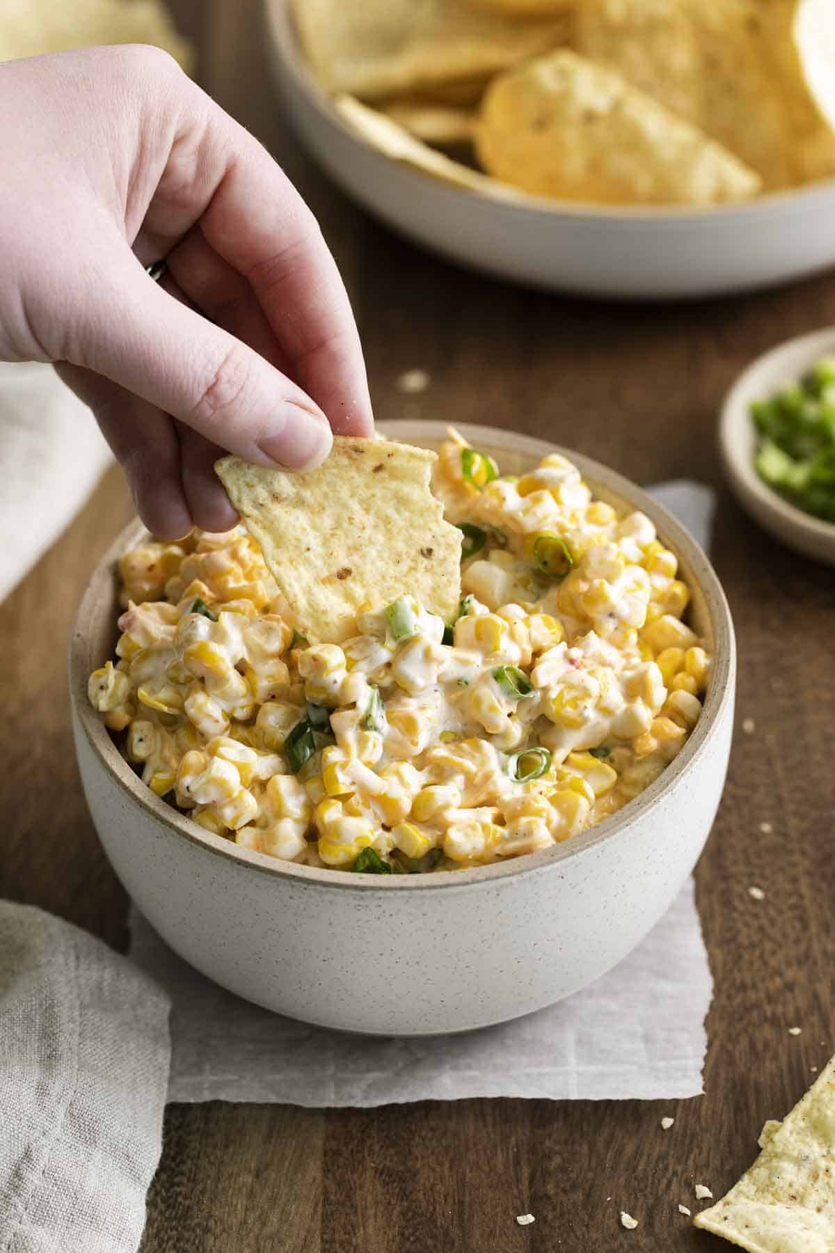 Southwest Corn Dip with Chips