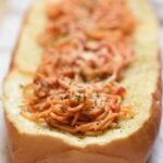 Spaghetti-Stuffed Garlic Bread