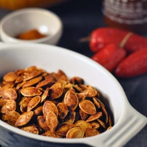 Spicy Sriracha Pumpkin Seeds