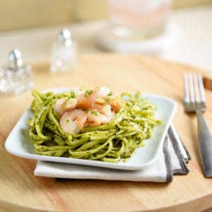 Shrimp and Chicken Pesto Pasta