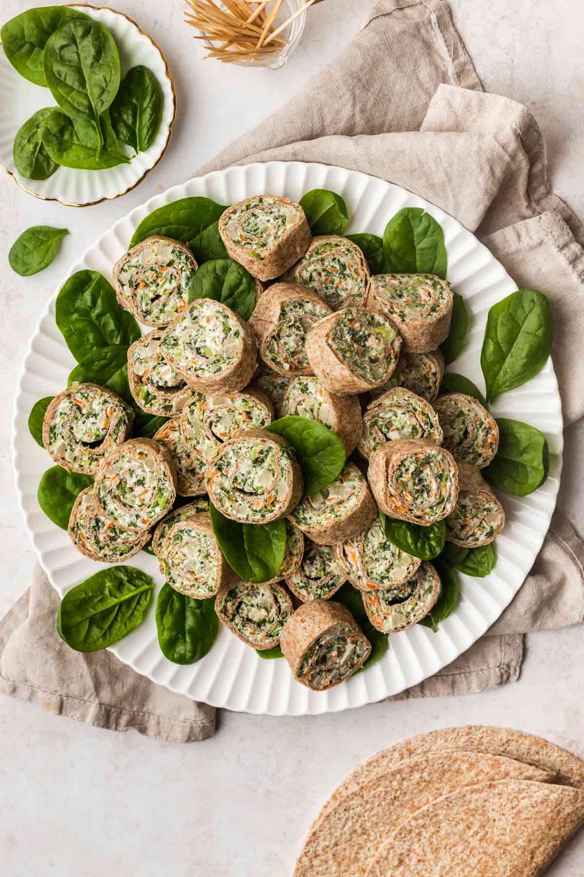 Spinach Dip Pinwheels