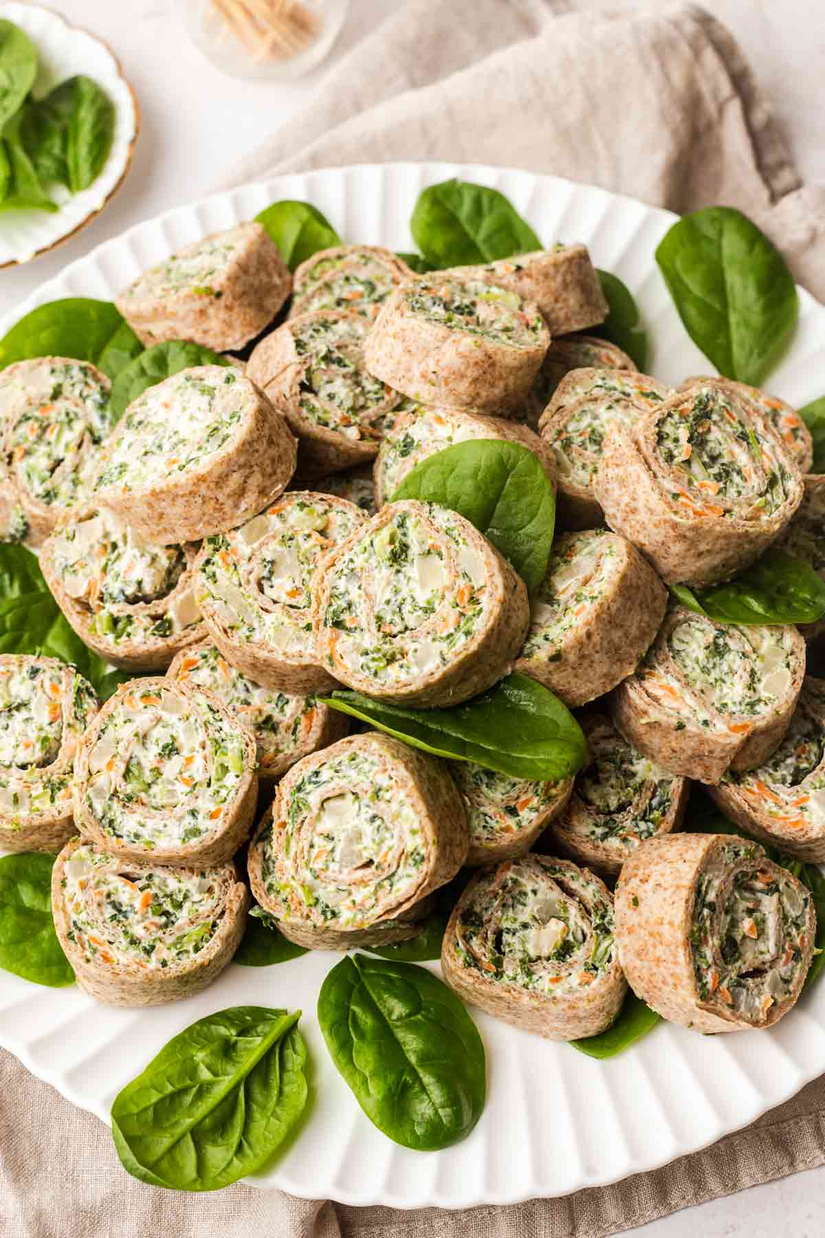 Spinach Dip Pinwheels (Served Cold) 