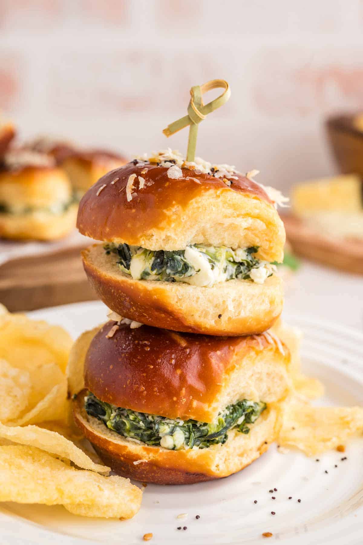 Spinach and Feta Cheese Pretzel Sliders - Starbucks Copycat