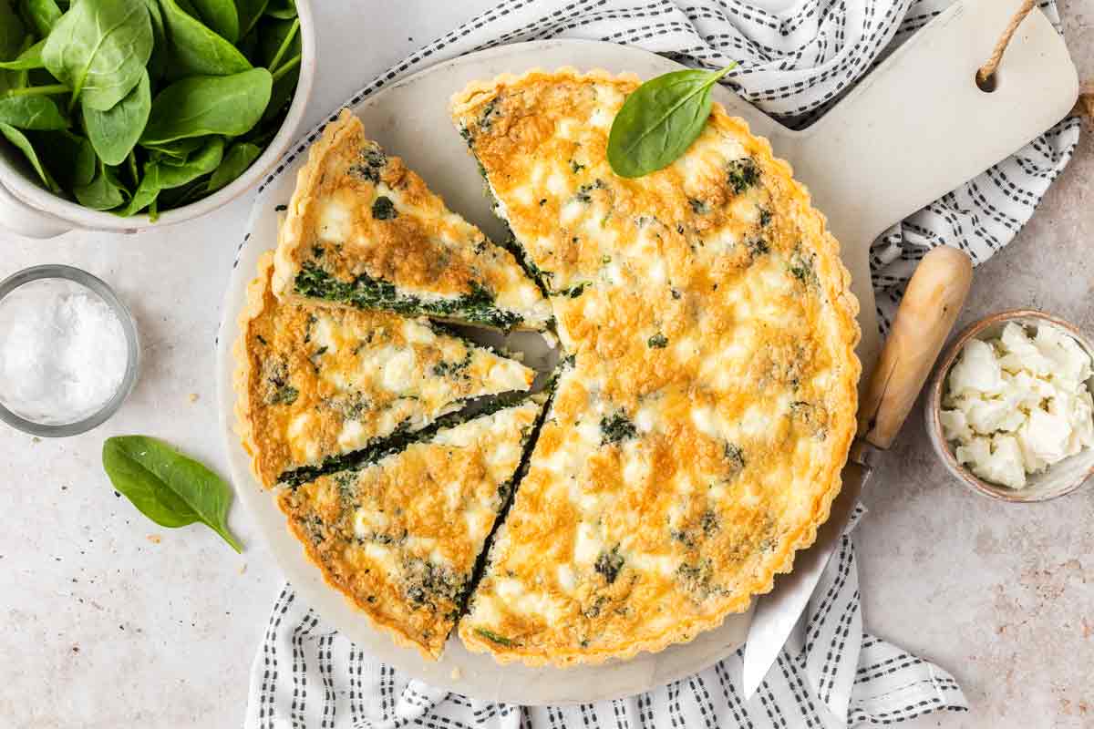 Spinach Souffle-like Quiche