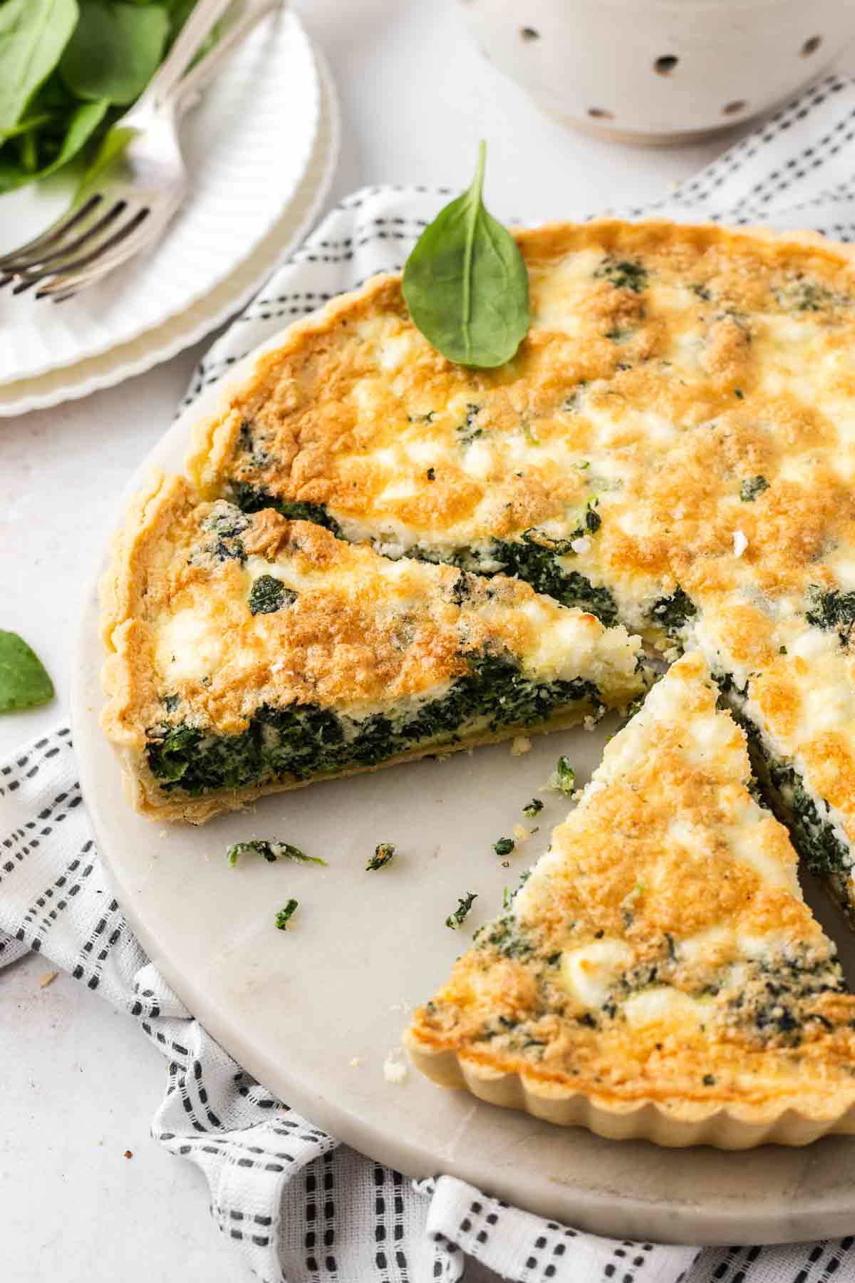 Spinach and Feta Cheese Quiche