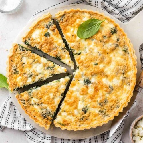 Spinach and Feta Quiche-Souffle - Mighty Mrs | Super Easy Recipes