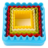 Square Cookie Cutter with Scalloped Edges