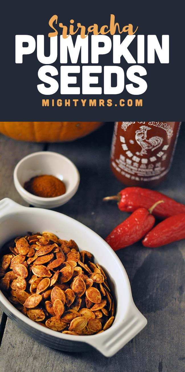 Spicy Sriracha Pumpkin Seeds