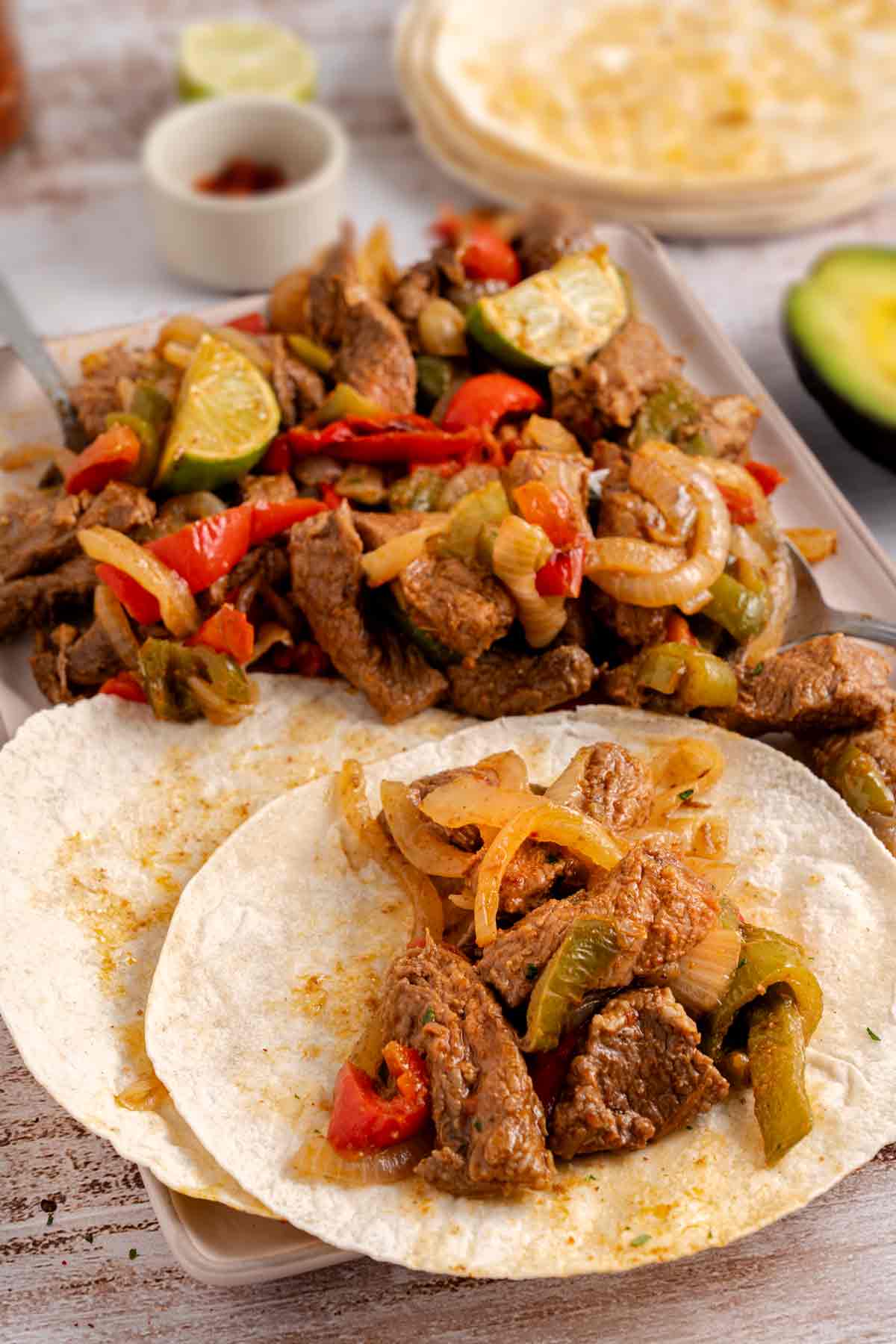 Air Fryer Steak Fajitas