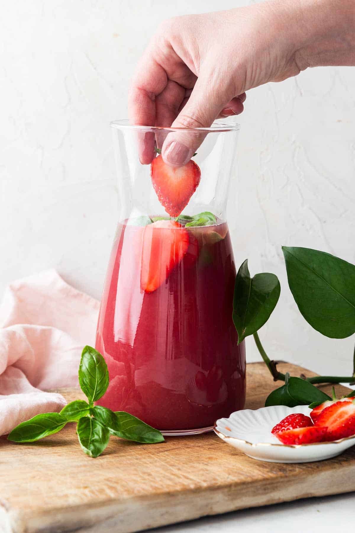 Strawberry-Basil Agua Fresca