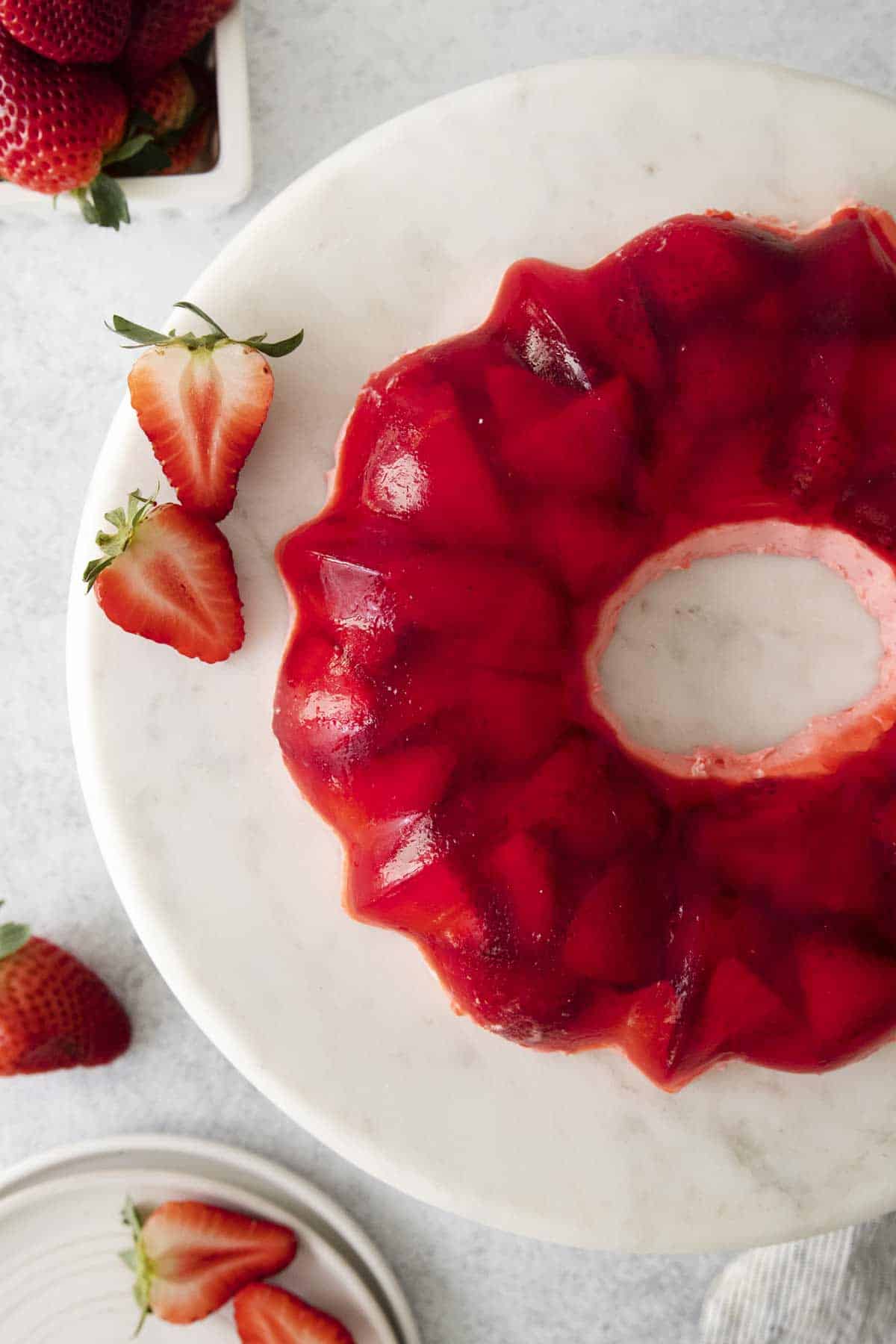 Strawberry Cream Jello Dessert - Mighty Mrs | Super Easy Recipes