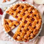 Strawberry Rhubarb Pie with Tapioca