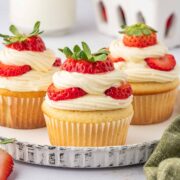 Strawberry Shortcake Cupcake with Cream Cheese Frosting