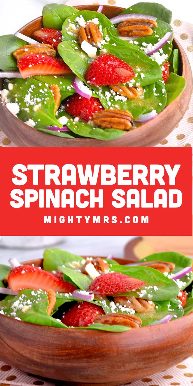 Strawberry Spinach Salad with Maple Glazed Pecans