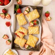 Homemade Strawberry Toaster Strudels with Icing