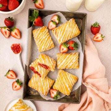 Homemade Strawberry Toaster Strudels with Icing