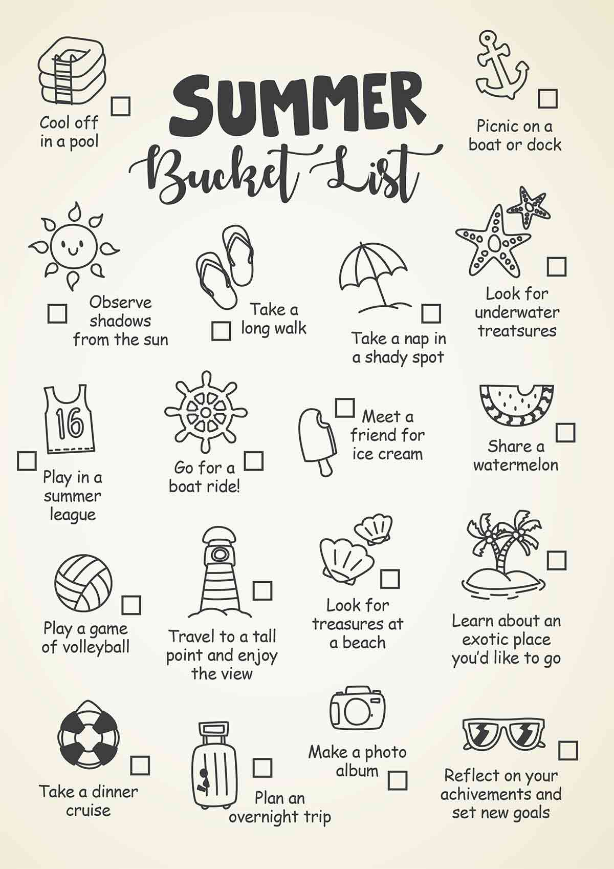 Summer Bucket List 2024