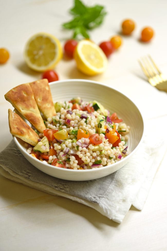 Israeli Couscous Salad with Pearl Couscous