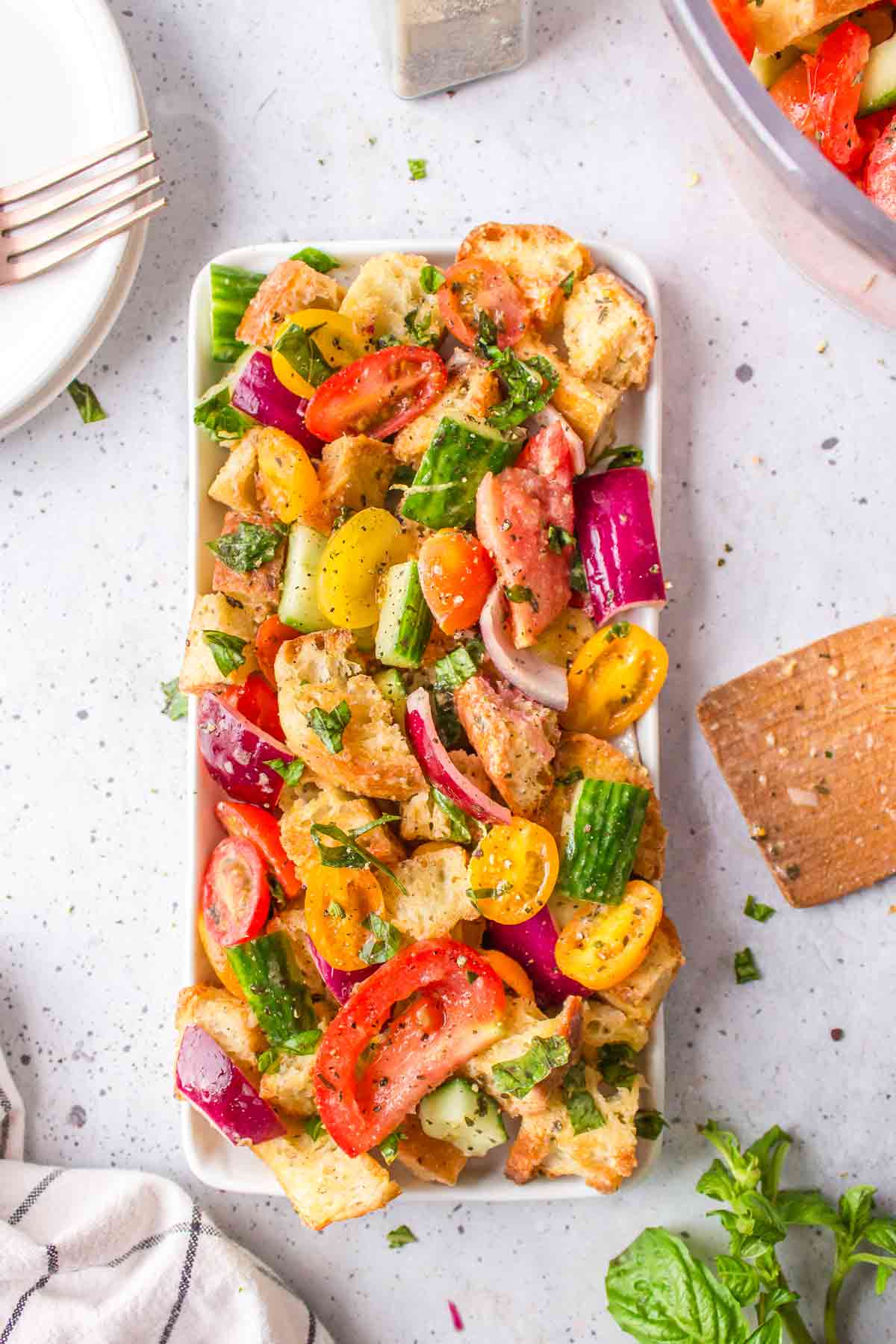 Summer Panzanella Salad with Ciabatta Bread