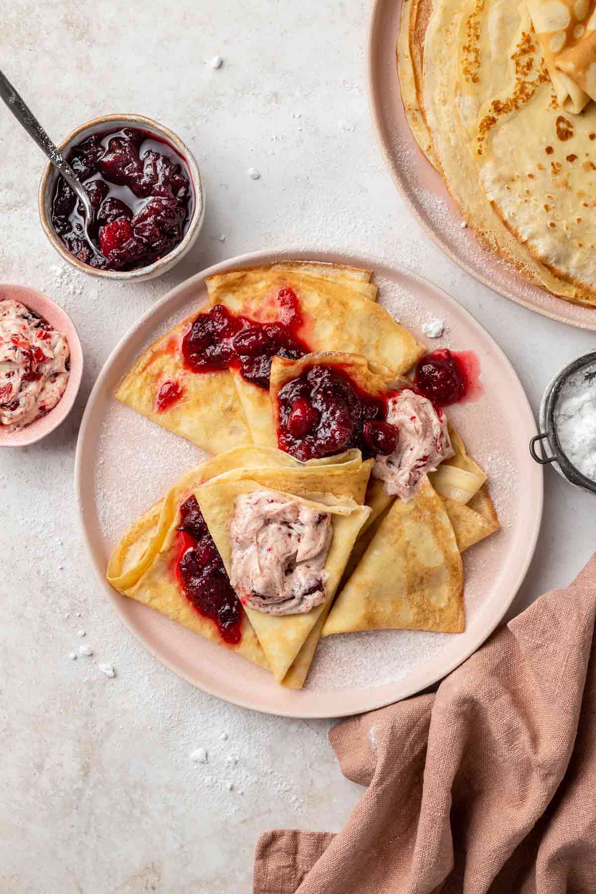 Swedish Lingonberry Crepes