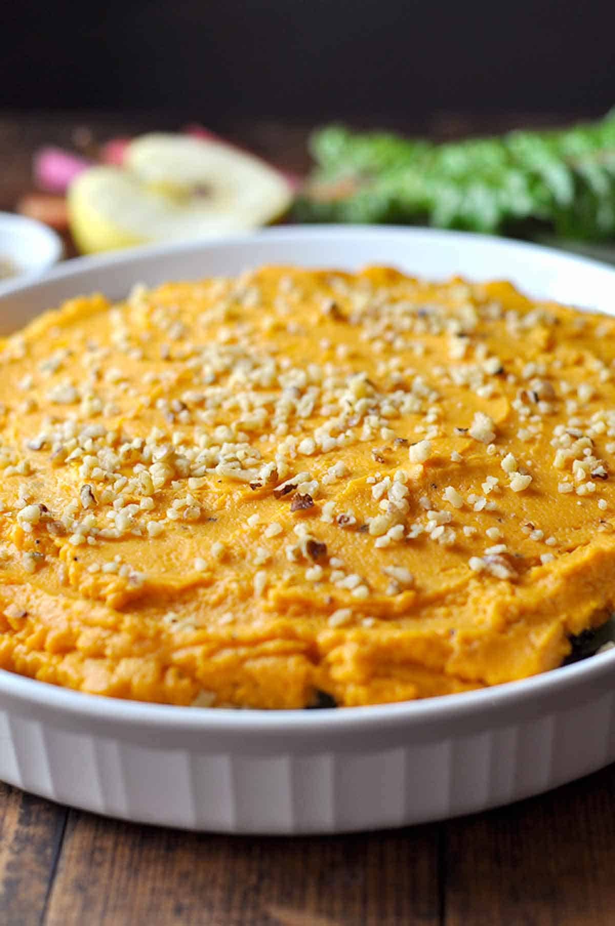 Sweet Potato Shepherd's Pie with Swiss Chard