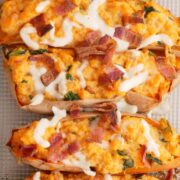 Spinach-Stuffed Sweet Potato Skins Spinach Stuffed Sweet Potatoes