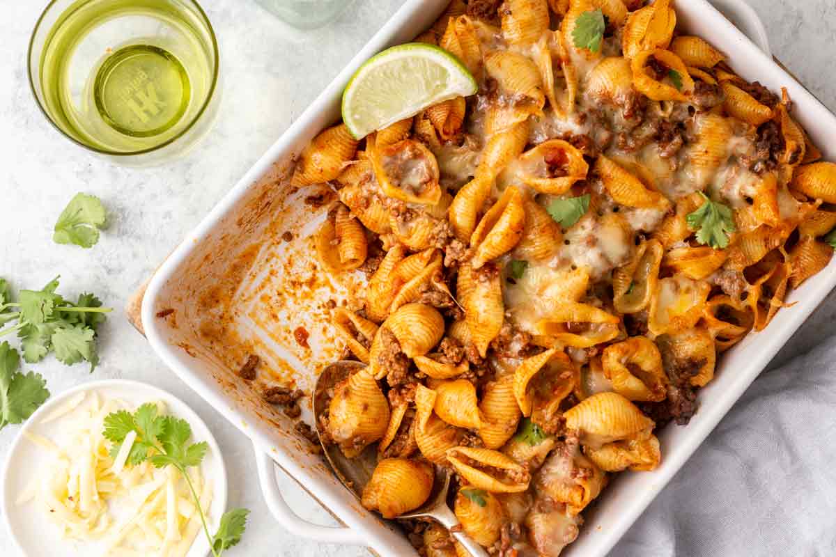 Taco Pasta Bake with Cheese
