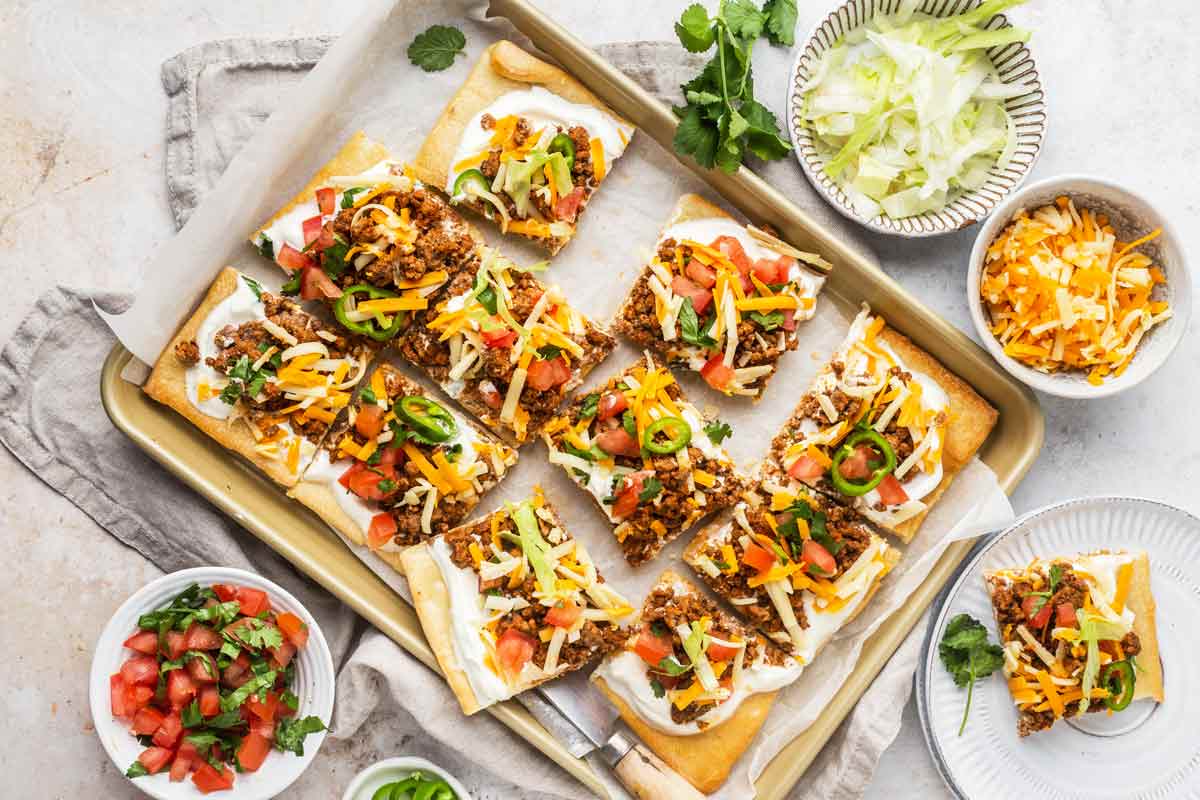 Taco Pizza with Pizza Crust