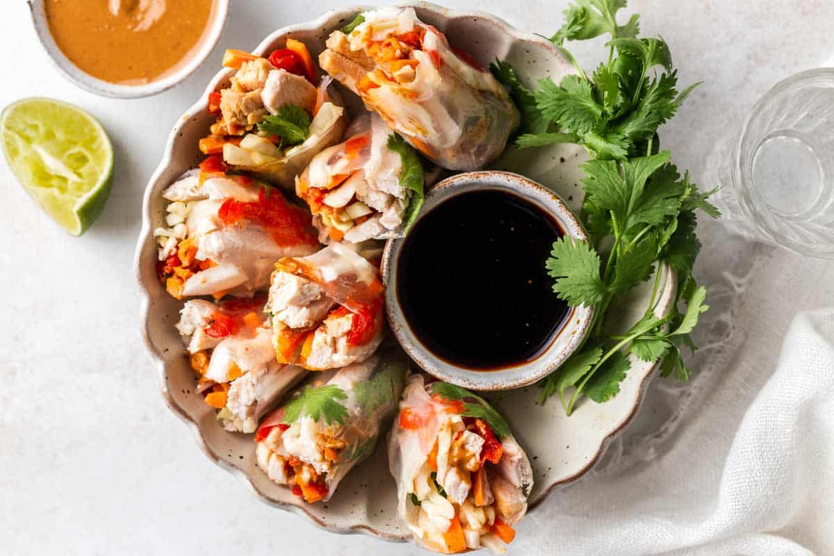 Thai Chicken Wraps with Soy Sauce
