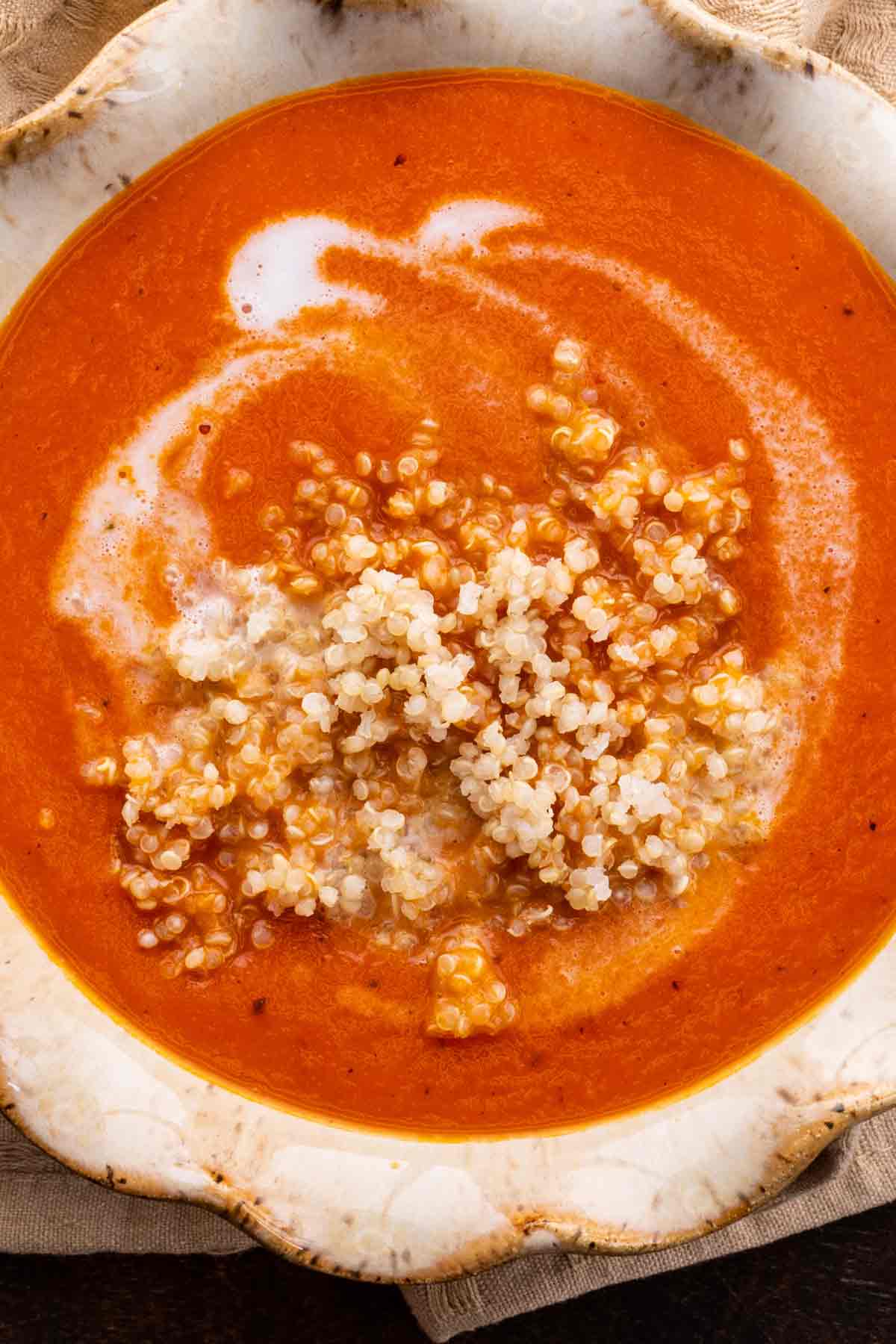Coconut Roasted Red Pepper Soup