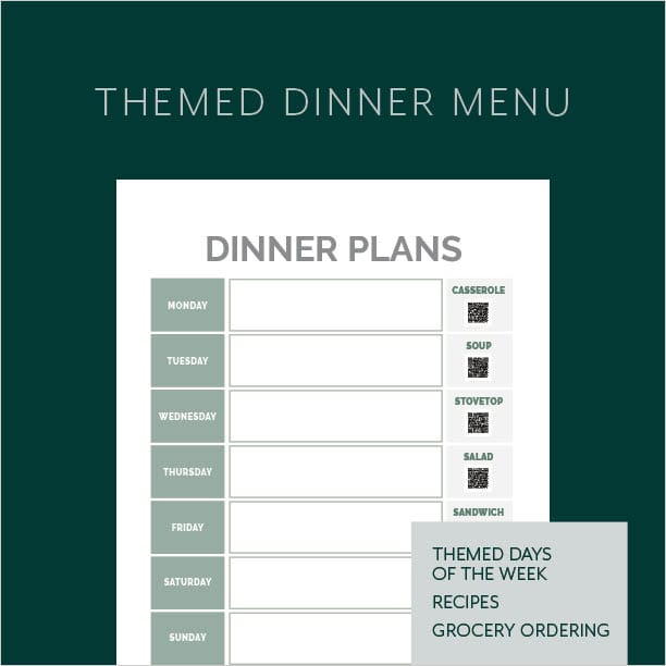 Themed Dinner Menu
