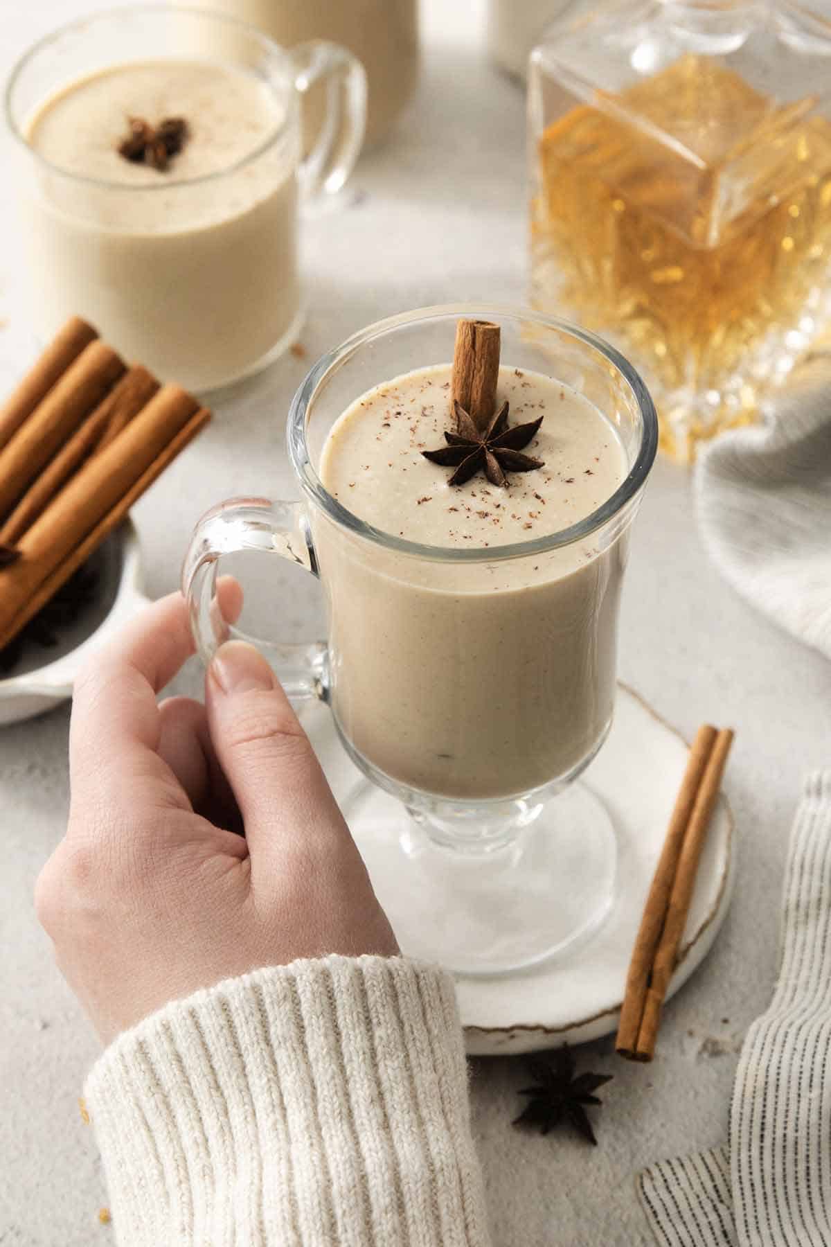 Thick Homemade Eggnog - Warm or Cold