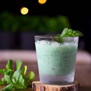 Thin Mint Cocktail - Just two ingredients! Tastes just like a thin mint Girl Scout cookie!