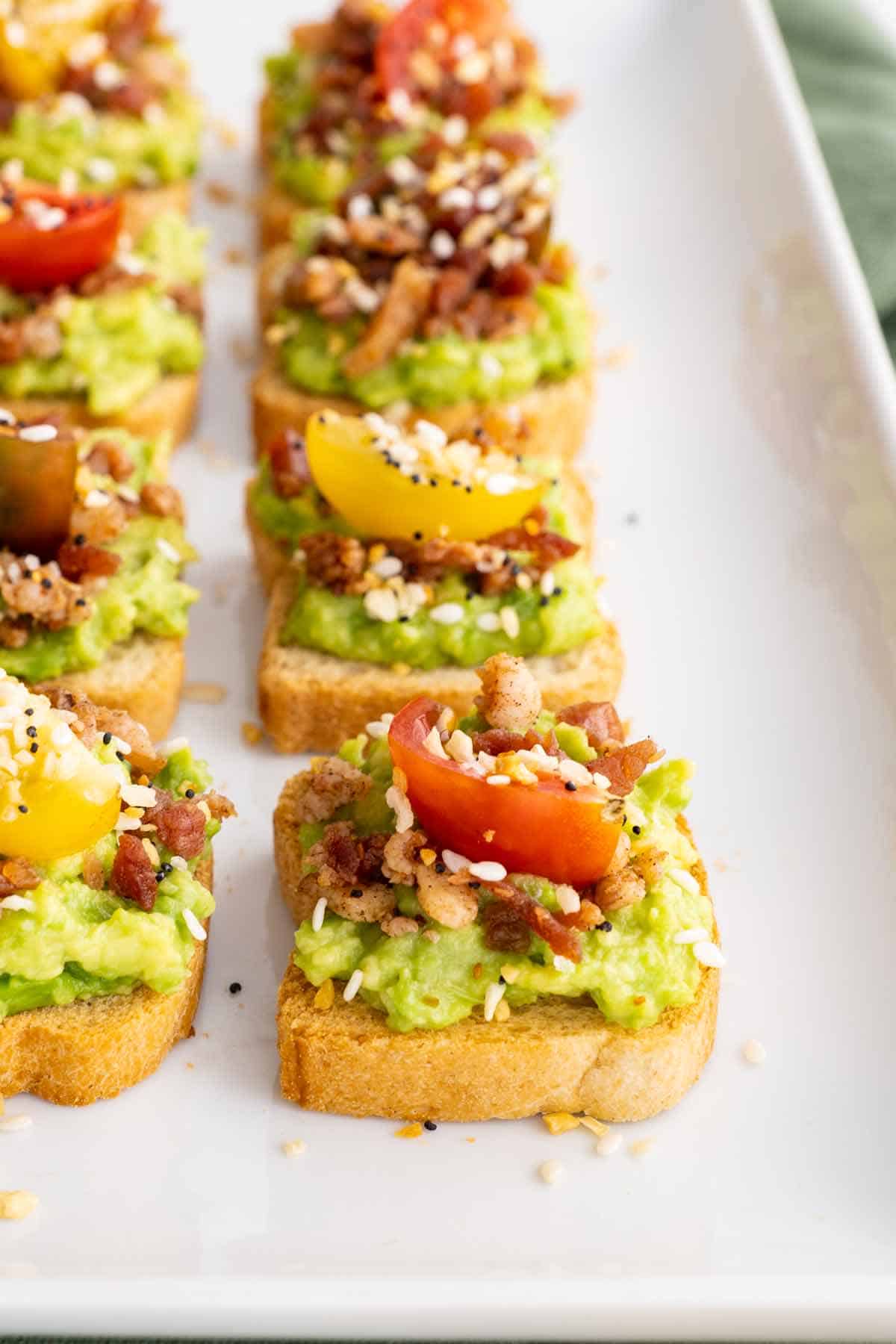 Avocado Petite Toast Appetizer