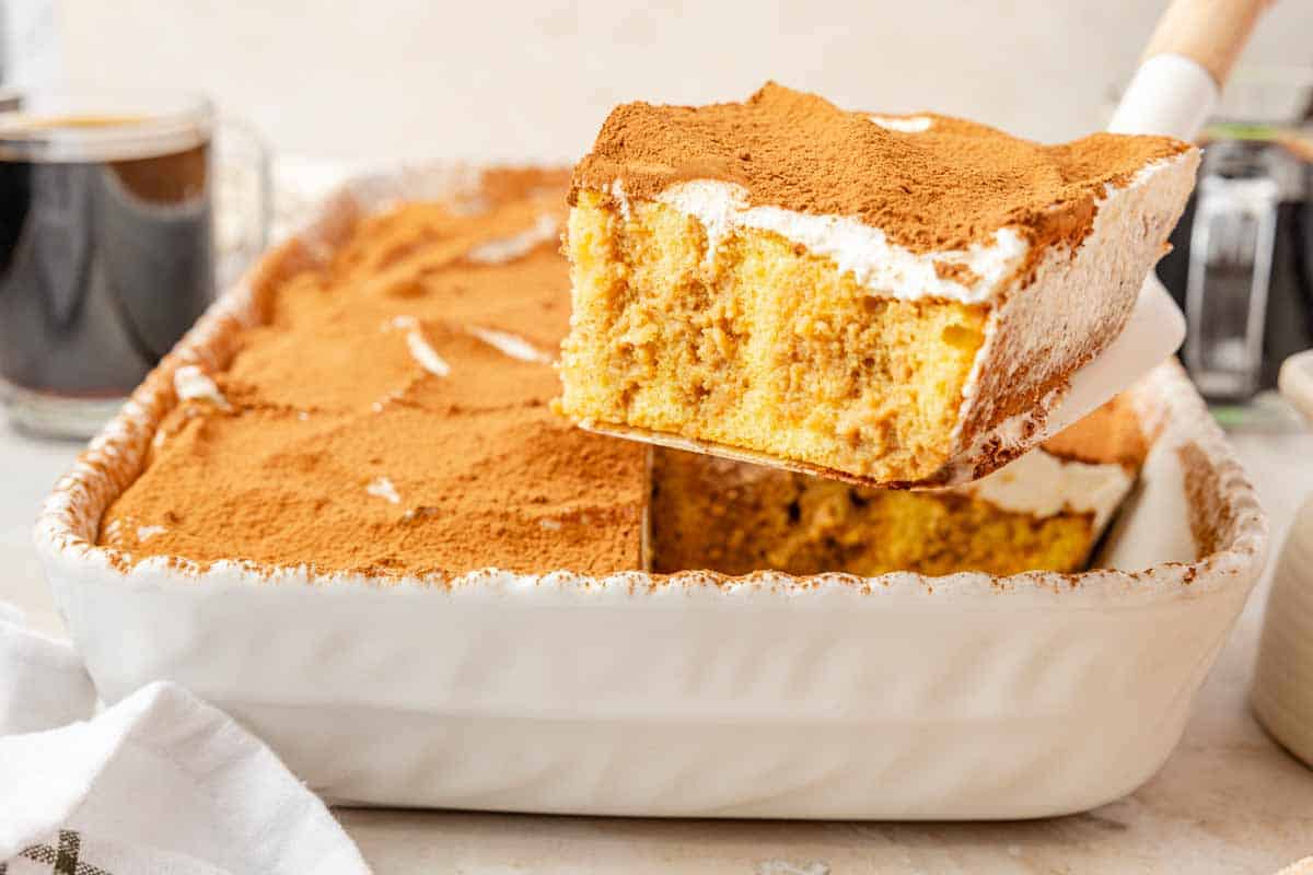 Tiramisu Poke Cake for a Crowd