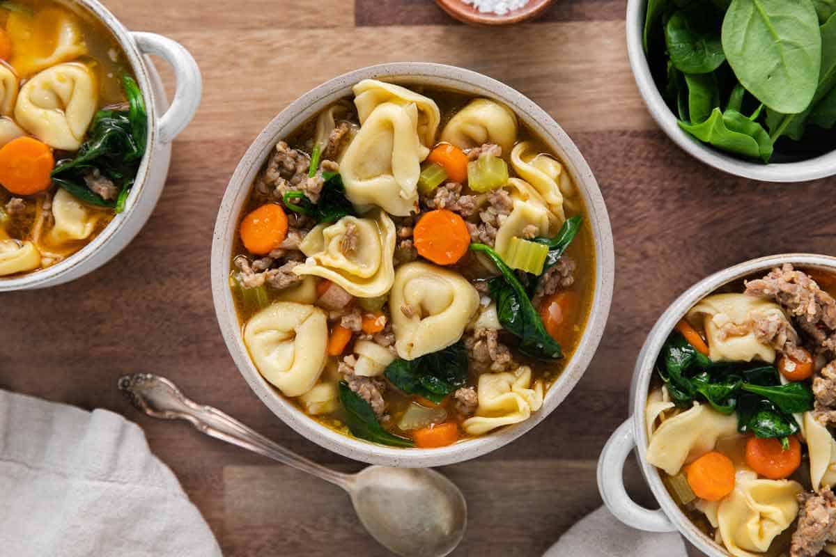 Tortellini Soup - Easy soup for crockpot or stovetop