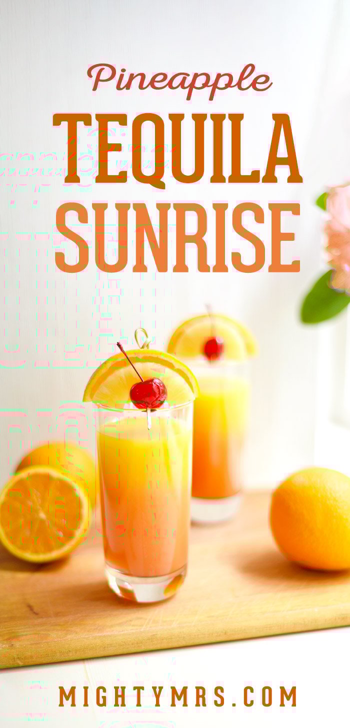 Pineapple Tequila Sunrise | Mighty Mrs Pineapple Tequila Sunrise | Mighty Mrs
