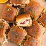 Turkey Cranberry Brie Sliders Leftover Thanksgiving Turkey Sliders