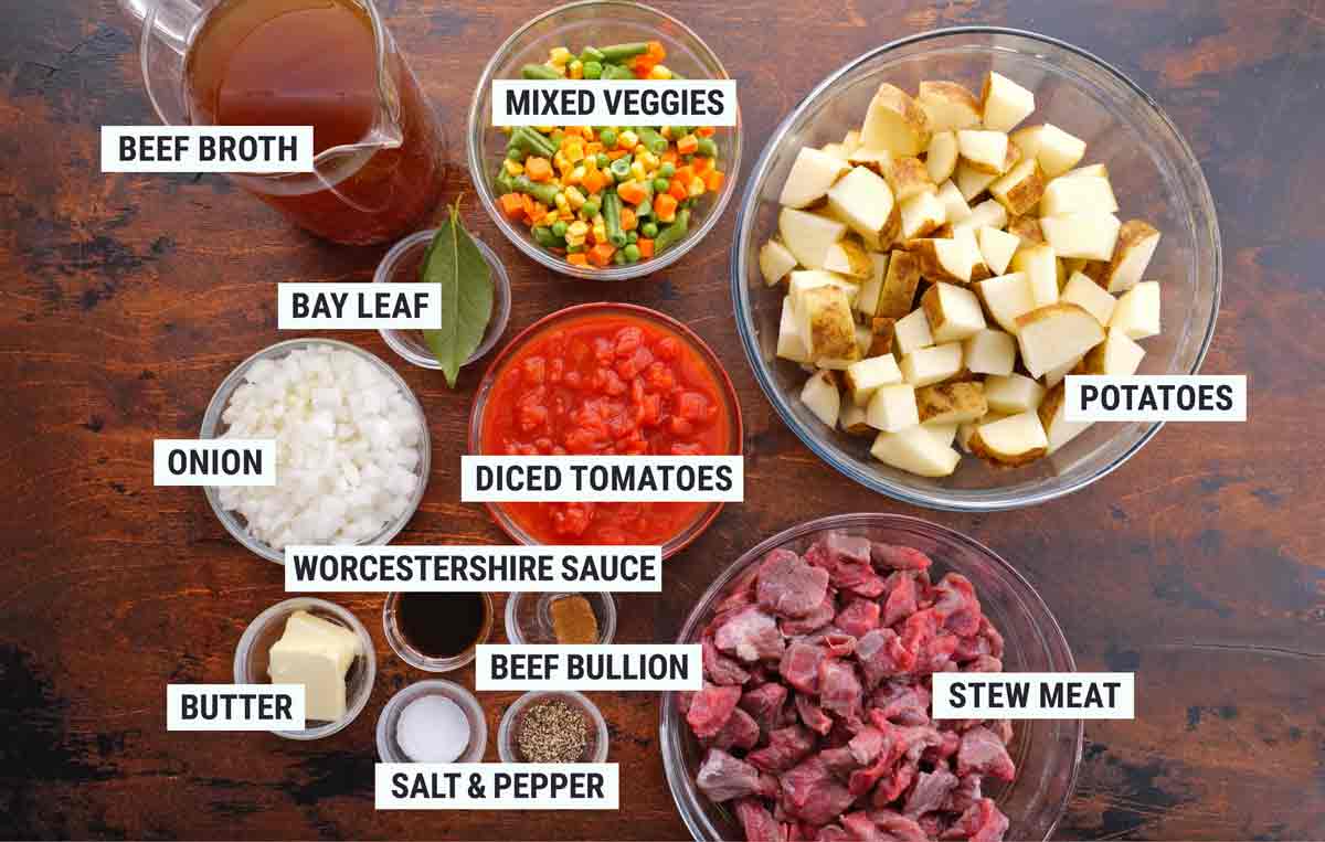 Vegetable Beef Soup Ingredients