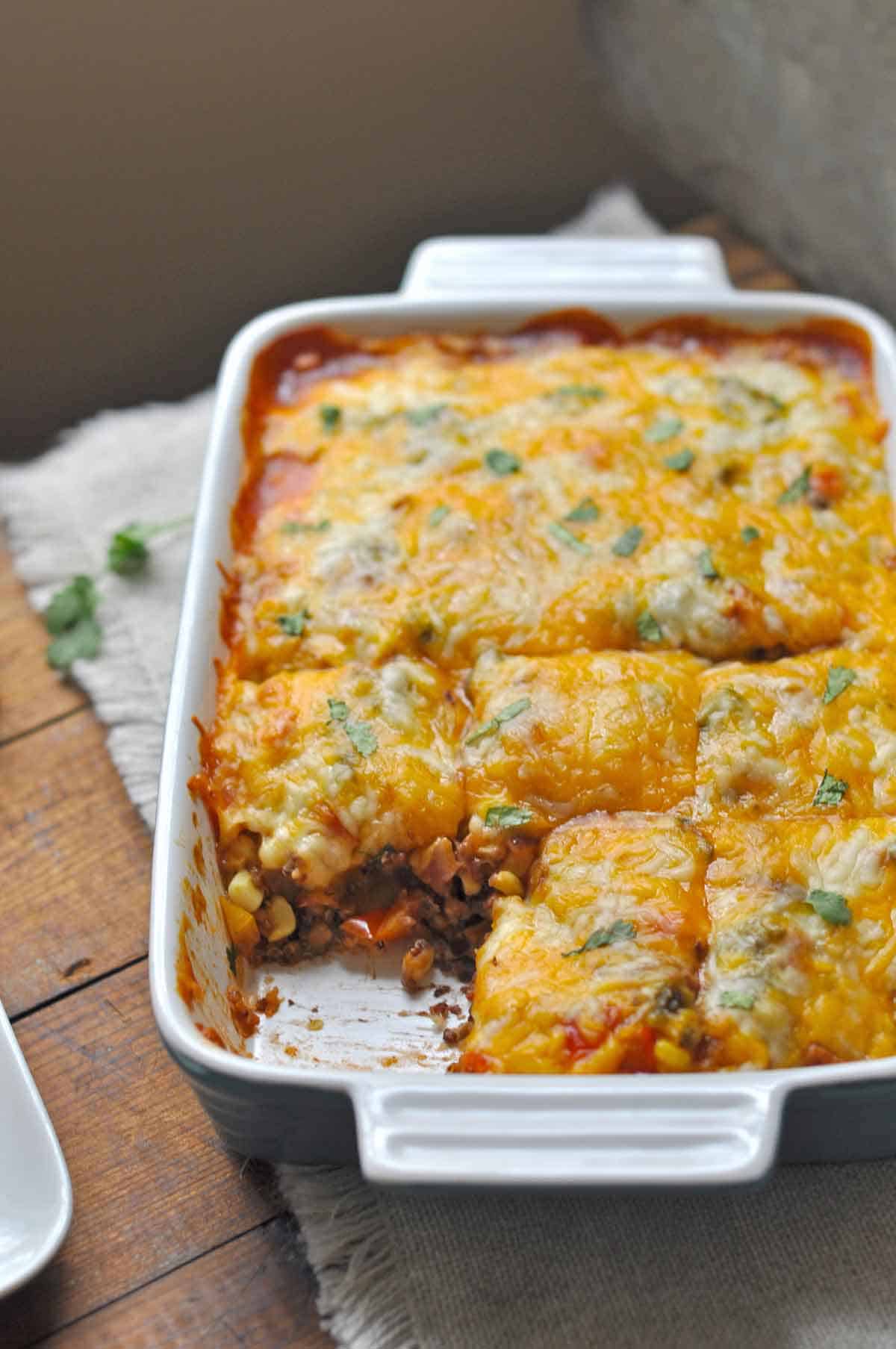 Mexican Quinoa Vegetarian Casserole