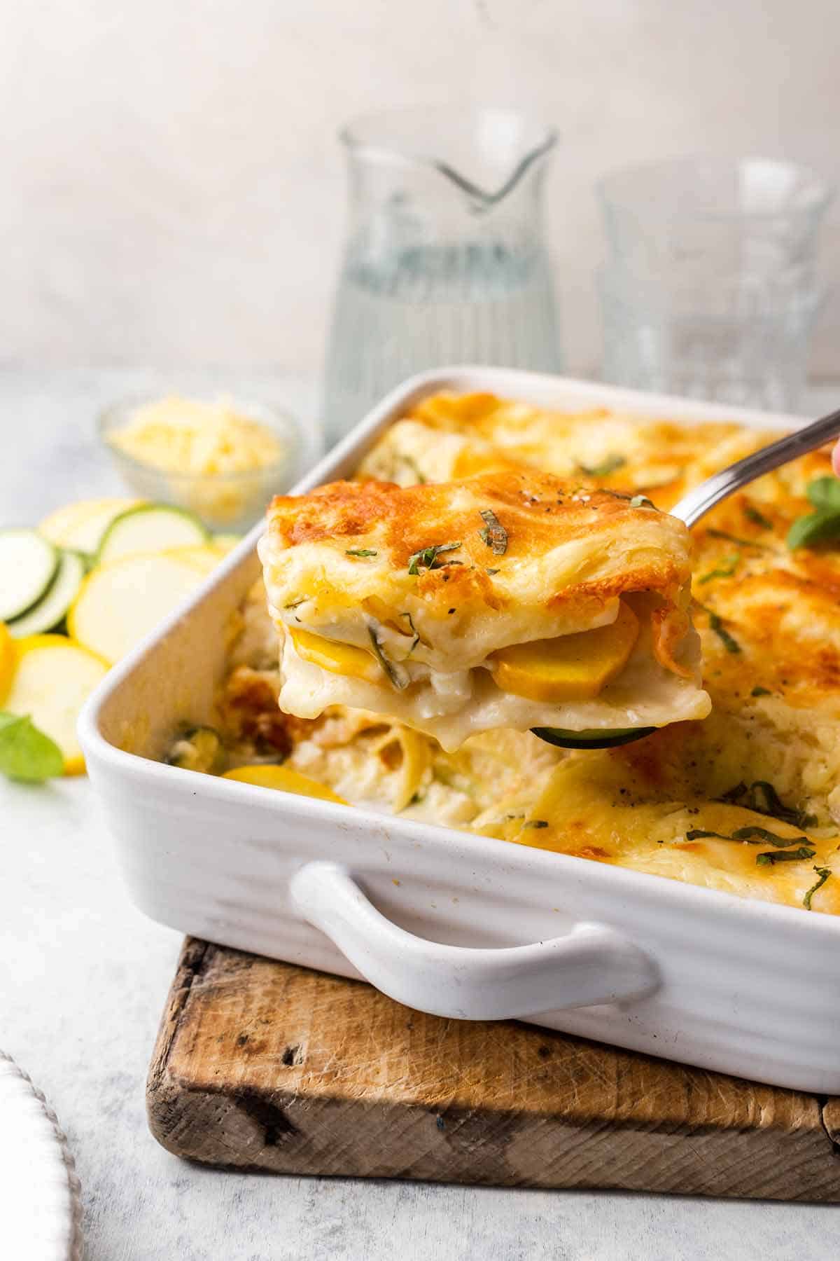 Veggie Lasagna with White Sauce