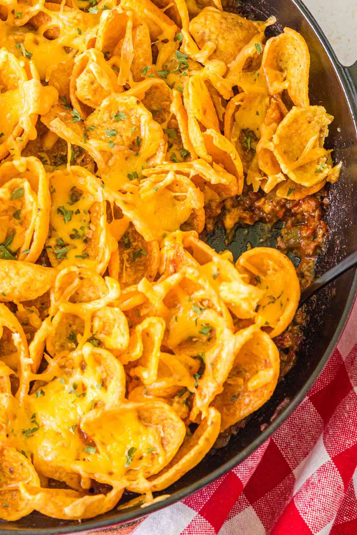 Walking Taco Skillet Cast Iron Casserole